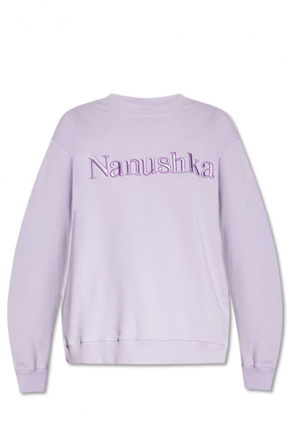 Nanushka Remy orders Embroidered Logo Organic Fleece Sweatshirt Size XL